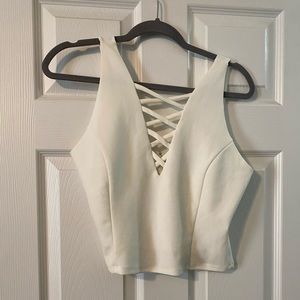White crop top